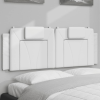  Fehér műbőr fejtámla párna 120 cm
