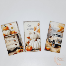  Fehér-narancs tökös táblák dekorációs kellék