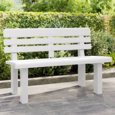  Fehér polipropilén kerti pad 110 x 52 x 71 cm kerti bútor