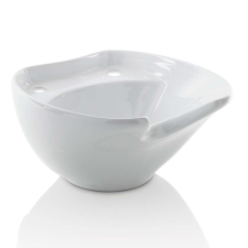 Fehér porcelántál fejmosóhoz szépségápolási bútor