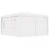  Fehér rendezvénysátor oldalfalakkal 4 x 4 m 90 g/m²