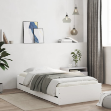  fehér szerelt fa ágykeret fiókokkal 100 x 200 cm ágy és ágykellék