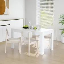  fehér szerelt fa étkezőasztal 140 x 74,5 x 76 cm bútor