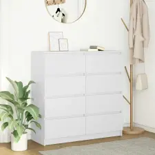  fehér szerelt fa tálalóasztal 100x35x99 cm bútor