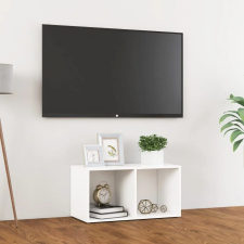  Fehér szerelt fa TV-szekrény 72 x 35 x 36,5 cm bútor