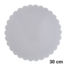  Fehér színű kör alakú fodros karton tortaalátét – 30 cm konyhai eszköz
