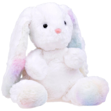 Fehér szivárványos plüss nyuszi 24 cm plüssfigura