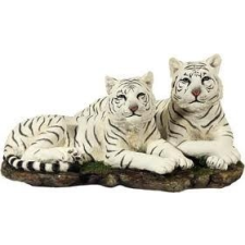  Fehér tigris pár szobor dekoráció