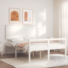  fehér tömör fa ágy időseknek fejtámlával 140x200 cm ágy és ágykellék