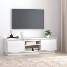  Fehér tömör fenyőfa TV-szekrény 140 x 35 x 40 cm bútor