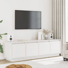  Fehér tömör fenyőfa TV-szekrény 156 x 37 x 45 cm bútor