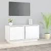  Fehér tömör fenyőfa TV-szekrény 80 x 35 x 40,5 cm