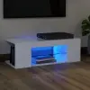  Fehér TV-szekrény LED-lámpákkal 90 x 39 x 30 cm