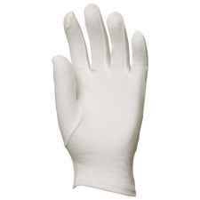  Fehér, varrott pamut boy-kesztyű, kézháton csuklógumival 10-es méretben (4150) védőkesztyű