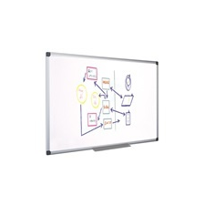  Fehértábla, mágneses, zománcozott, 90x180 cm, alumínium keret felírótábla