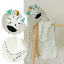 Fehn babyFEHN kapucnis törölköző- zebra babatörülköző, kifogó