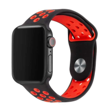 FeiFan sport szilikon óraszíj Apple Watch órához 38/40/41 mm - Fekete-piros okosóra kellék