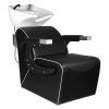  Fejmosó fekete műbőrrel, fehér porcelánnal (3609)