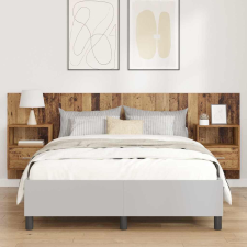  Fejtámla Szekrénnyel fiókkal polcokkal 3 pcs Öreg fa Faanyag ágy és ágykellék