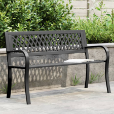  fekete acél kerti pad 120 cm kerti bútor