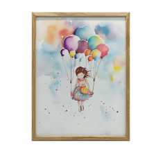 FEKETE ALUMÍNIUM KERETES PLAKÁT FALRA LÉGKÖNYÖGSÉG 50X70 CM grafika, keretezett kép