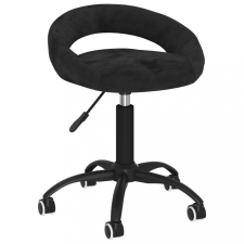  Fekete bársony forgó étkezőszék bútor