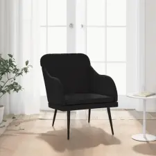  fekete bársonyfotel 63 x 76 x 80 cm bútor