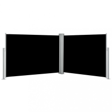 Fekete behúzható oldalsó napellenző 120 x 1000 cm kerti bútor