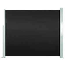  Fekete behúzható oldalsó napellenző 120 x 300 cm kerti bútor