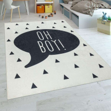  Fekete buborék fehér alapon szőnyeg, modell 20415, 140x200cm lakástextília