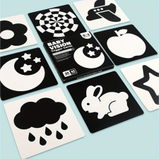  Fekete-fehér Kontraszt Kártyák Újszülötteknek 0-3 Hónapos Korig Vizualizációs Fejlesztéshez kreatív és készségfejlesztő