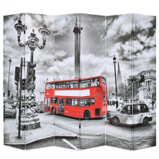  Fekete-fehér londoni busz mintás paraván 228 x 170 cm bútor