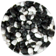  Fekete-fehér mix akvárium aljzatkavics (2-4 mm) 5 kg akvárium dekoráció