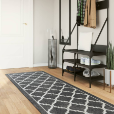  fekete-fehér mosható csúszásgátló szőnyeg 80 x 300 cm lakástextília