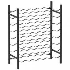  Fekete fém bortartó állvány 48 palackhoz bútor