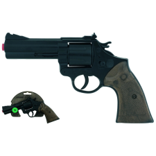 Fekete fém rendőrségi revolver 12 lövéses katonásdi
