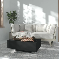  fekete forgácslap dohányzóasztal 85 x 55 x 31 cm bútor
