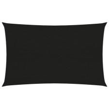Fekete HDPE napvitorla 160 g/m² 3 x 5 m kerti bútor