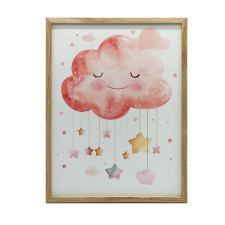 FEKETE KERETES FALI PLAKÁT BOSZORKÁNYFELHŐ 30x40 CM grafika, keretezett kép