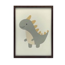 FEKETE KERETES FALI PLAKÁT DINOSAUR SMILE 40x50 CM grafika, keretezett kép