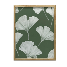 FEKETE KERETES FALI PLAKÁT GINKGO LEVEL BILOBA 70x100 CM grafika, keretezett kép