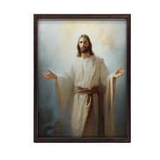 FEKETE KERETES FALI PLAKÁT REMÉNY FÉNY JÉZUS 40x50 CM grafika, keretezett kép