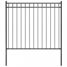  Fekete kerti acélkerítés 1,7 x 1,5 m építőanyag