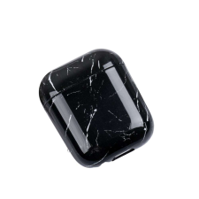 Fekete márvány tok AirPods 1 / 2 generáció fülhallgató, fejhallgató tok