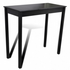 Fekete MDF bárasztal 115 x 55 x 107 cm bútor