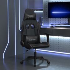  Fekete műbőr masszázs gamer-szék forgószék