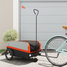  Fekete-narancssárga vas kerékpár utánfutó 45 kg kerékpár utánfutó