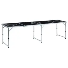  Fekete összecsukható sörpong-asztal 240 cm party kellék