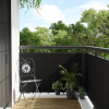  fekete polyrattan erkélyparaván 400x90 cm