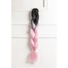  Fekete-Rózsaszín Ombre Póthaj 120 cm póthaj